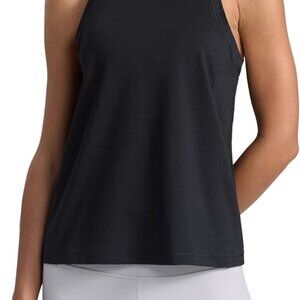 Cotton-Blend Workout Racerback Tank for Women Athletic High Neck Breathable Tops